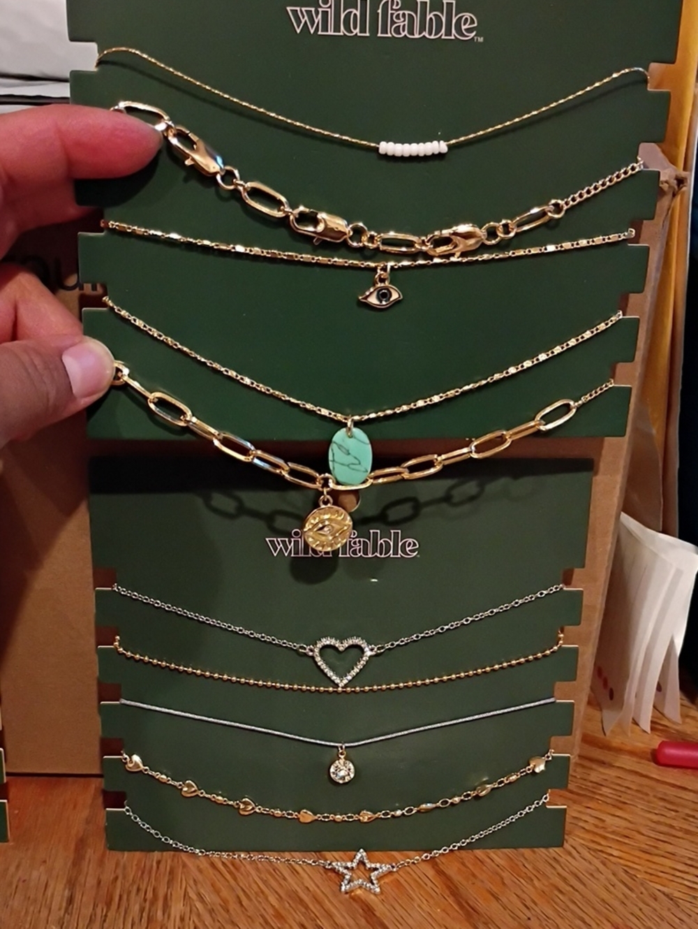 Two Wild Fable Gold/Silver-Tone Layered Necklace Sets